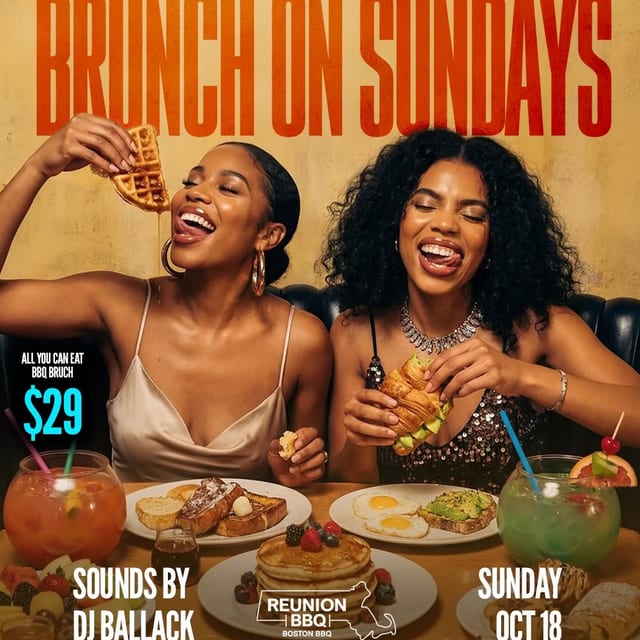 The Sunday Reunion:  $29 All-You-Can-Eat BBQ Brunch & Live DJ