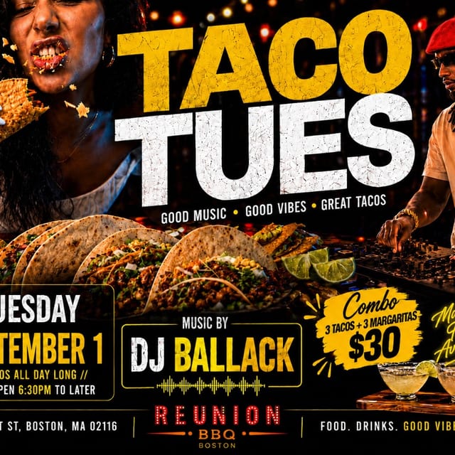 Taco Tuesday with DJ Ballack | $4 Tacos + Margaritas